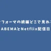 インフォーマの続編どこで見れる？ABEMAとNetflix配信日