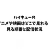 ハイキューのアニメや映画はどこで見れる？見る順番と配信状況