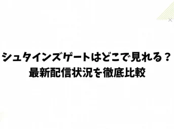 シュタインズゲートはどこで見れる？最新配信状況を徹底比較